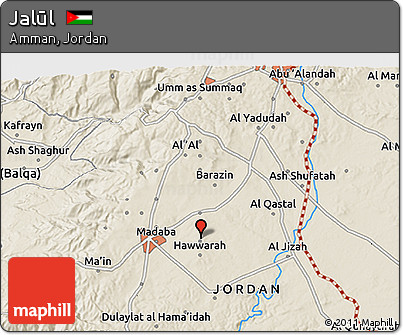 Shaded Relief 3D Map of Jalūl