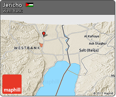 Shaded Relief 3D Map of Jericho