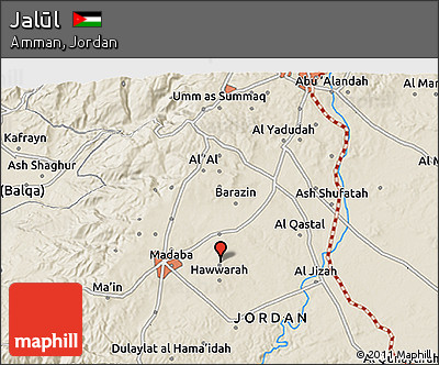 Shaded Relief 3D Map of Jalūl