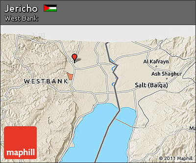 Shaded Relief 3D Map of Jericho