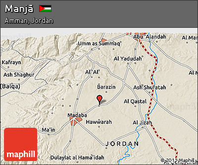 Shaded Relief 3D Map of Manjā