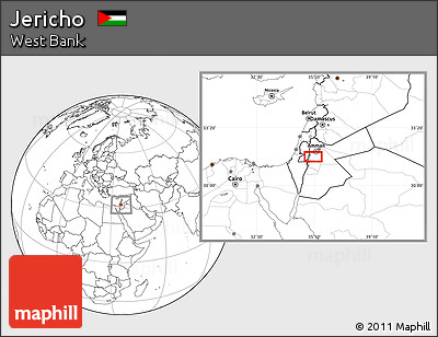Blank Location Map of Jericho