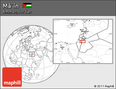Blank Location Map of Mā`īn