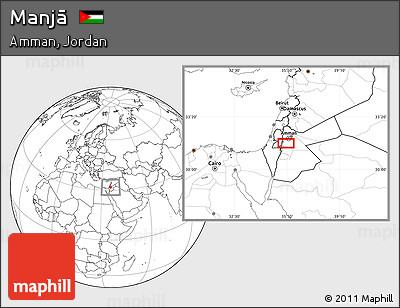 Blank Location Map of Manjā