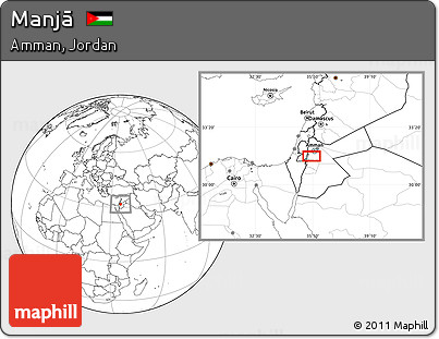 Blank Location Map of Manjā