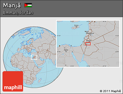 Gray Location Map of Manjā