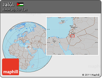 Gray Location Map of Jalūl