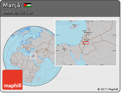 Gray Location Map of Manjā