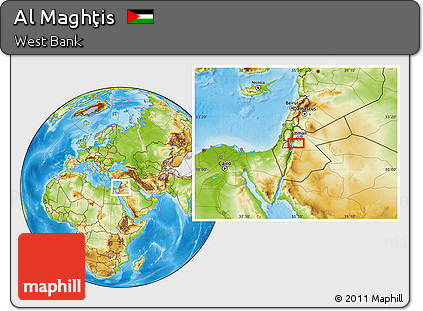 Physical Location Map of Al Maghţis