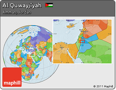 Political Location Map of Al Quwayjīyah