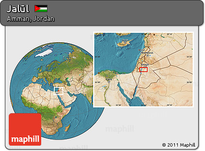 Satellite Location Map of Jalūl
