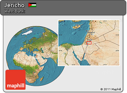 Satellite Location Map of Jericho