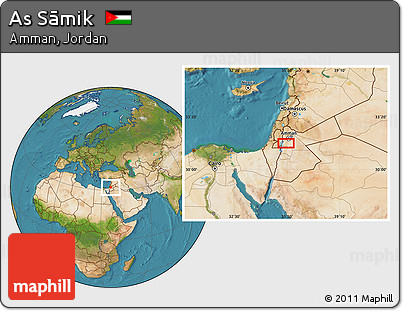 Satellite Location Map of As Sāmik