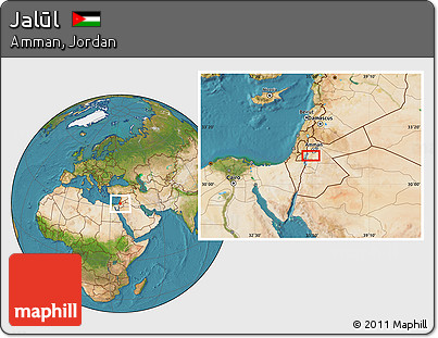 Satellite Location Map of Jalūl