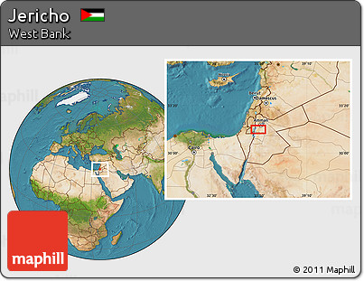 Satellite Location Map of Jericho