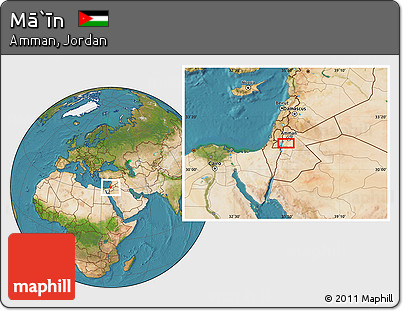 Satellite Location Map of Mā`īn