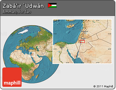 Satellite Location Map of Zabā'ir `Udwān