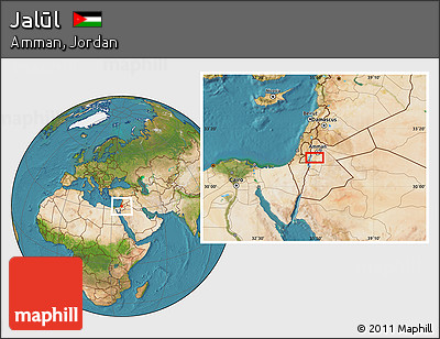 Satellite Location Map of Jalūl