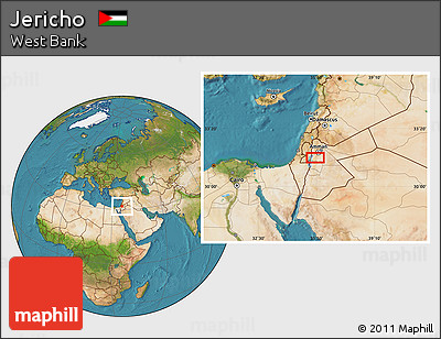 Satellite Location Map of Jericho