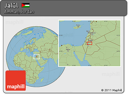 Savanna Style Location Map of Jalūl