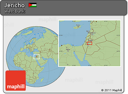 Savanna Style Location Map of Jericho