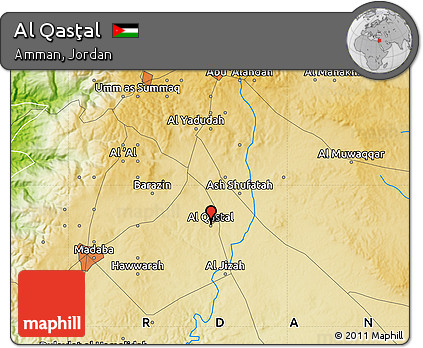 Physical Map of Al Qasţal