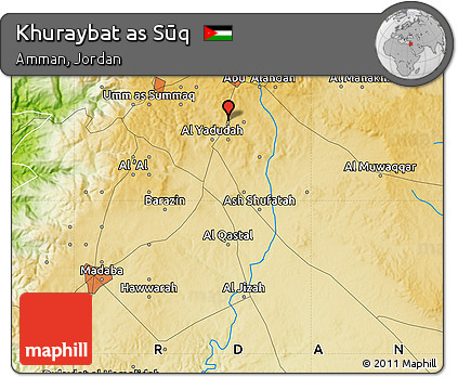 Physical Map of Khuraybat As Sūq