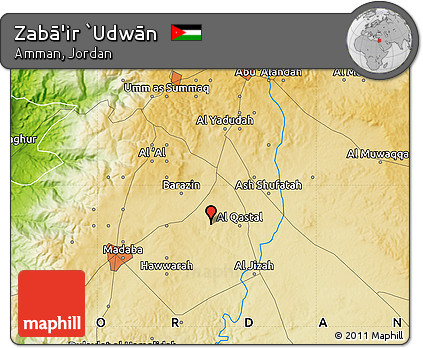 Physical Map of Zabā'ir `Udwān