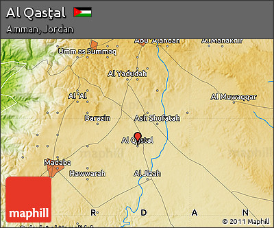 Physical Map of Al Qasţal