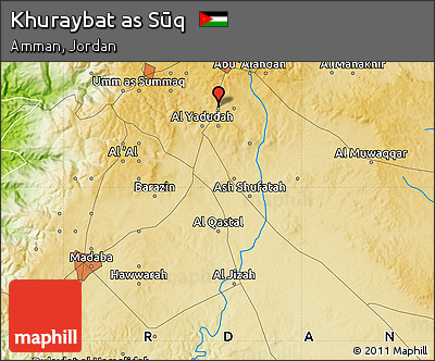 Physical Map of Khuraybat As Sūq