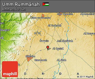 Physical Map of Umm Rummānah