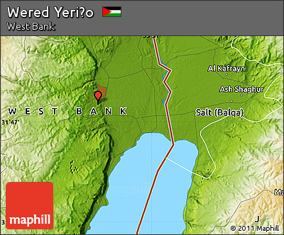 Physical Map of Wered Yeriẖo