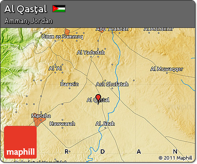 Physical Map of Al Qasţal