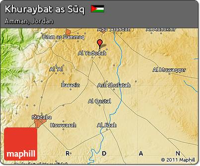 Physical Map of Khuraybat As Sūq
