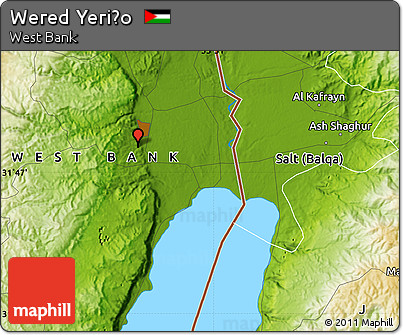 Physical Map of Wered Yeriẖo