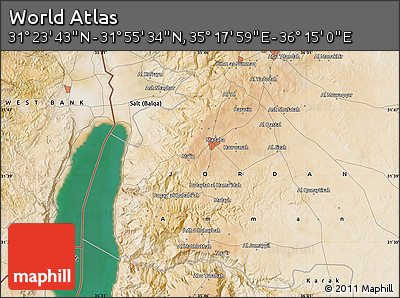 Satellite Map of the Area around 31° 39' 38" N, 35° 46' 29" E