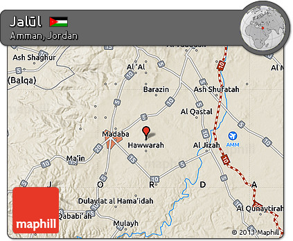 Shaded Relief Map of Jalūl