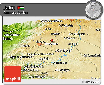 Physical Panoramic Map of Jalūl