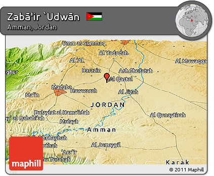 Physical Panoramic Map of Zabā'ir `Udwān