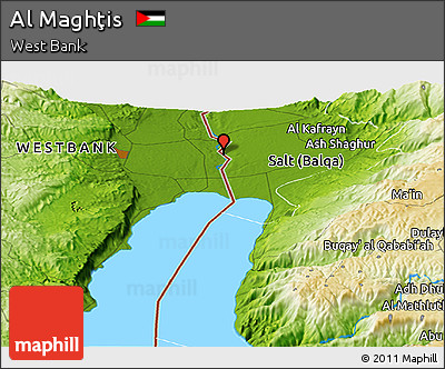 Physical Panoramic Map of Al Maghţis