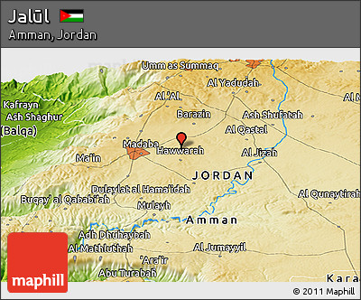 Physical Panoramic Map of Jalūl