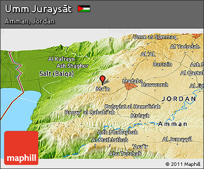 Physical Panoramic Map of Umm Juraysāt