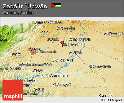 Physical Panoramic Map of Zabā'ir `Udwān