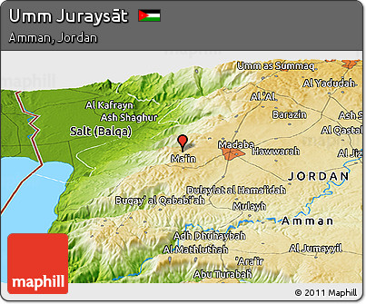 Physical Panoramic Map of Umm Juraysāt