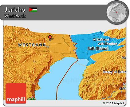 Political Panoramic Map of Jericho