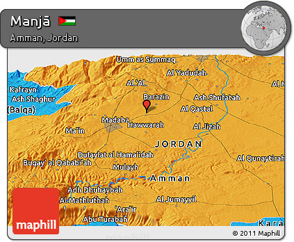 Political Panoramic Map of Manjā