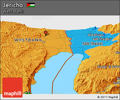 Political Panoramic Map of Jericho