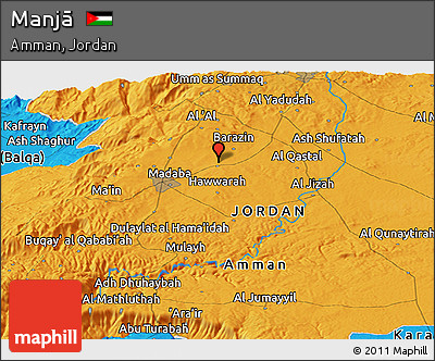 Political Panoramic Map of Manjā