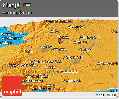 Political Panoramic Map of Manjā