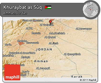 Satellite Panoramic Map of Khuraybat As Sūq
